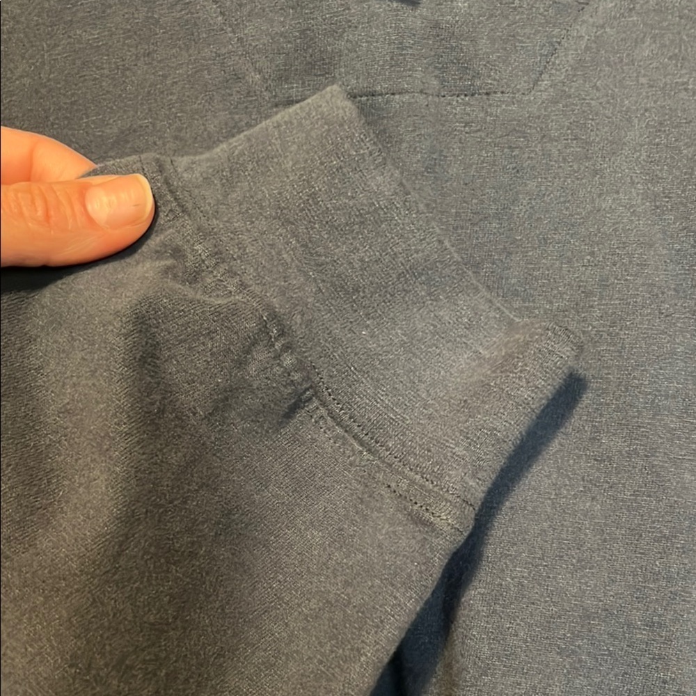 Blue Quarter-Zip Pullover with Embroidered Duck - Picture 5 of 7